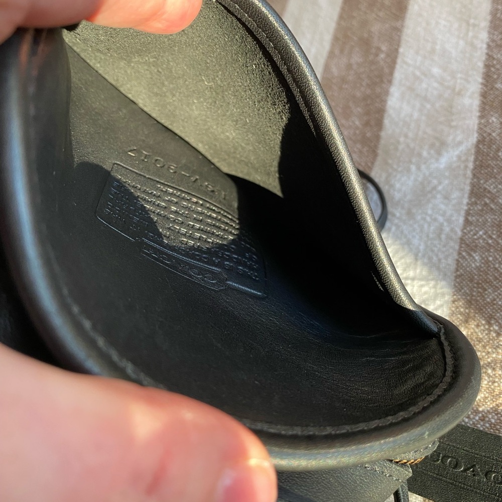 Vintage ‘99 COACH Abbie Black Leather Crossbody Bag Style No L9V-9017 - Picture 11 of 16